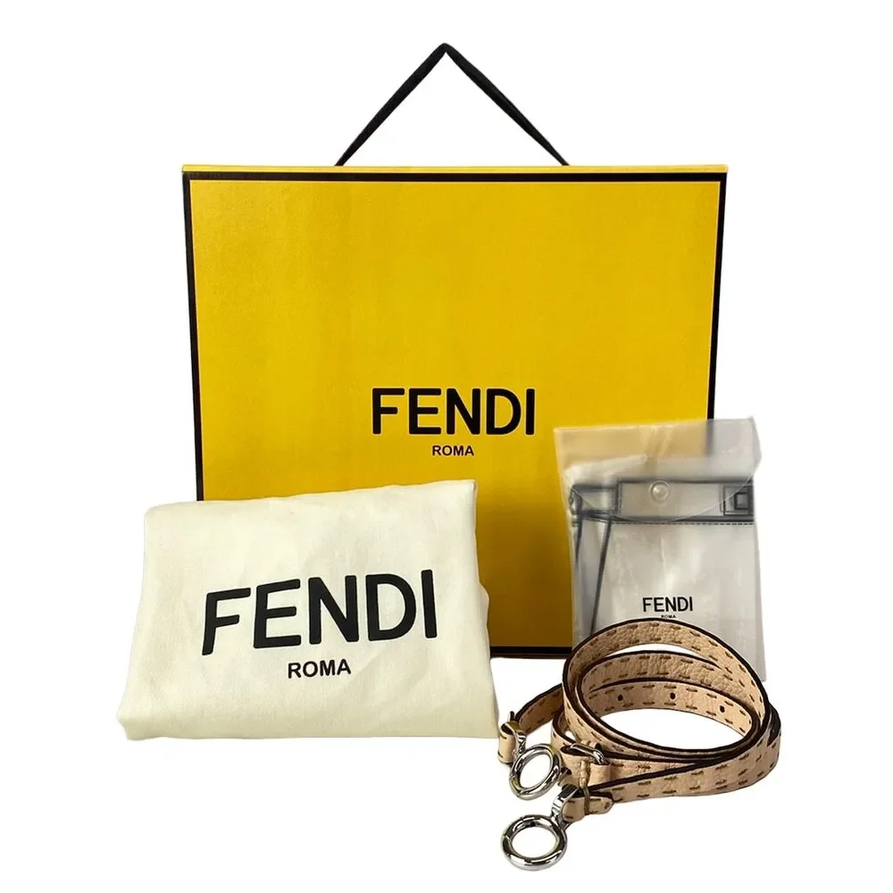 Fendi Peekaboo Iconic Small, Selleria Handbag 8BN244 AMQ6 Pink Beige (Rosa